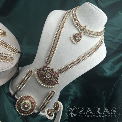 Bharatanatyam Dance Premium Jewellery Full Set - Sow RG Kemp CS image 1