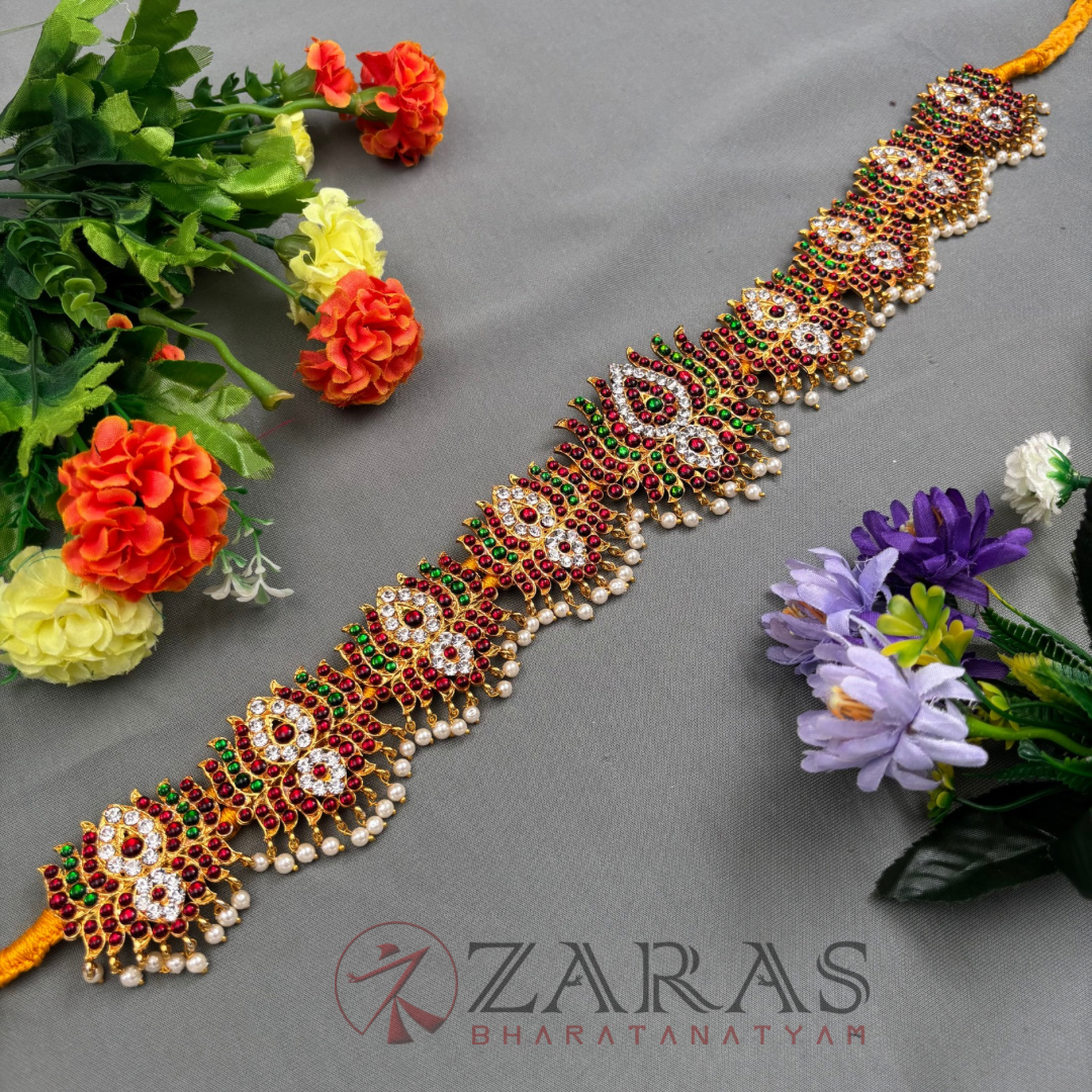 Bharatanatyam Dance Jewellery - Lotus RG Kemp CS Hip Belt (Ottiyanam) image 1