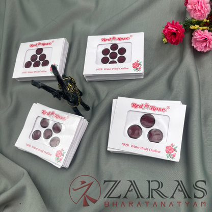 Bharatanatyam Dance Makeup Products - Round Pottu (Set of 4 Pcs) image 1