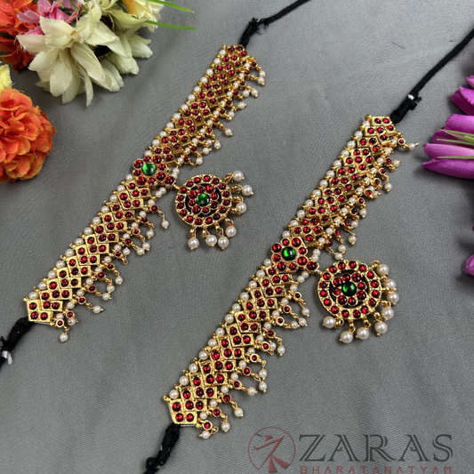 Bharatanatyam Dance Jewellery - Round V RG Kemp Vangi / Baaju Bandh image 0