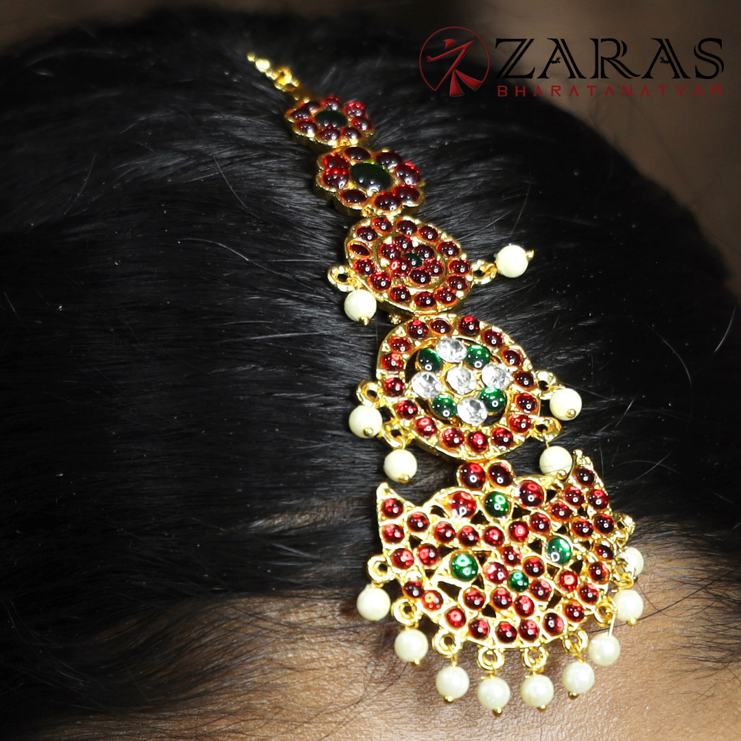 Bharatanatyam Dance Jewellery - 4 Round & Moon RG Kemp Netti Chutti image 0