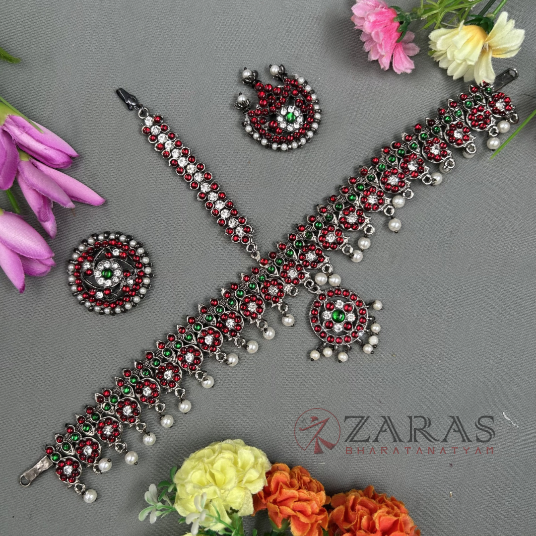Bharatanatyam Dance Jewellery Black - Headset Manga RG Kemp CS image 0
