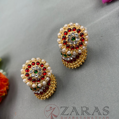Bharatanatyam Dance Jewellery - Jimiki with Kammal 4L Kemp RG image 2