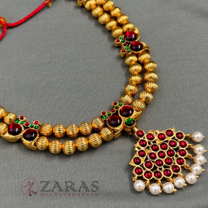 Bharatanatyam Dance Jewellery - Necklace Gold Balls DB Kemp image 0