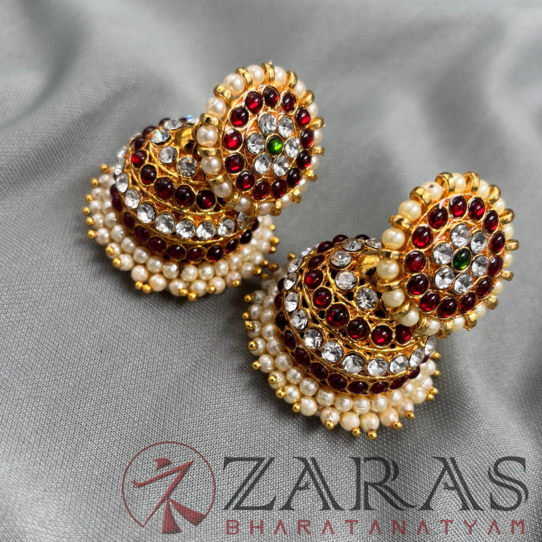 Bharatanatyam Dance Jewellery - 4L B Jimiki with Kammal RG Kemp CS image 0