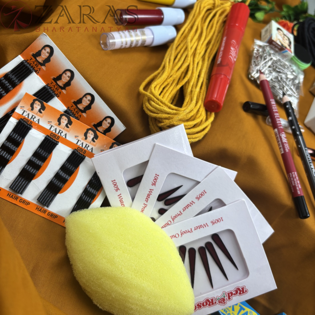 Bharatanatyam Dance Products - Makeup Kit (Set of 16 Pcs) image 1