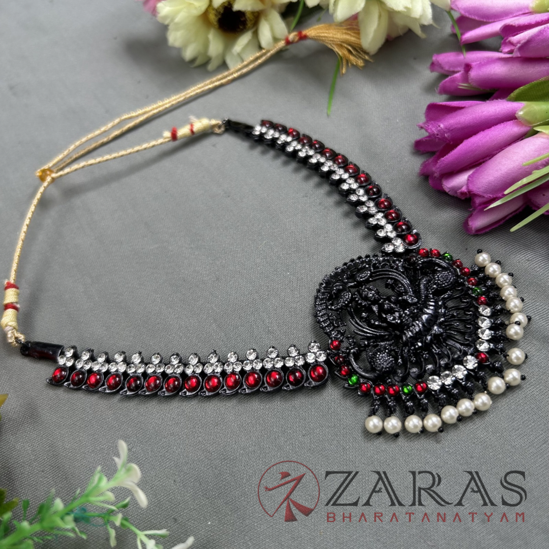 Bharatanatyam Dance Jewellery Black Necklace - S Manga RG Kemp Beads image 1