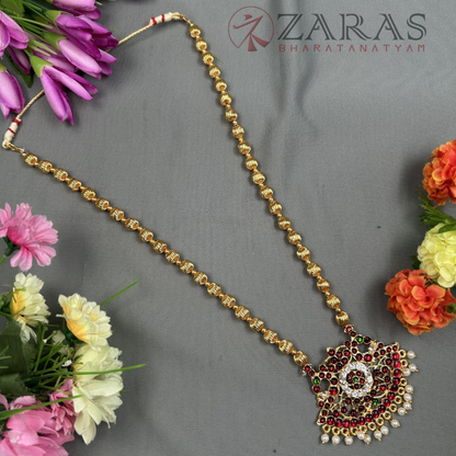 Bharatanatyam Dance Jewellery - 1L Balls & Patak RG Keamp CS Maalai / Long Haaram image 0