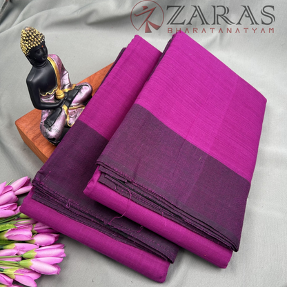 Bharatanatyam Dance Practice Saree - Purple with Dark Purple Plain border image 1