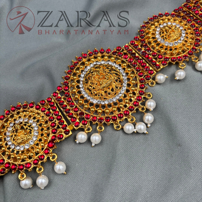 Bharatanatyam Dance Jewellery - Lakshmi RS Hip Belt Kemp CS (Ottiyanam) image 2