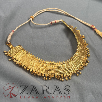 Bharatanatyam Dance Jewellery - Necklace Box Design Full Gold image 3