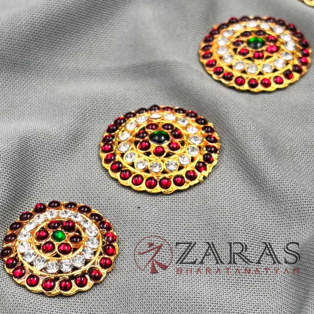 Bharatanatyam Dance Jewellery - Kemp Jada Billa CS Round image 1