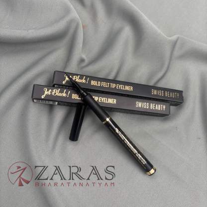 Bharatanatyam Dance Makeup Products - Jet Black Eyeliner Pen (Swiss Beauty) image 1