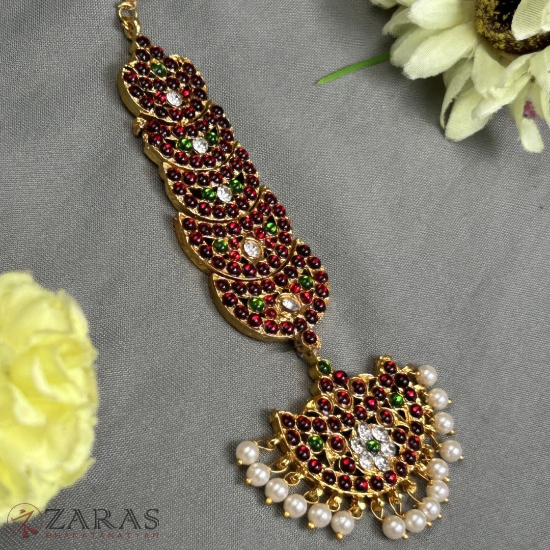 Bharatanatyam Dance Jewellery - Moon RG Kemp Netti Chutti image 1