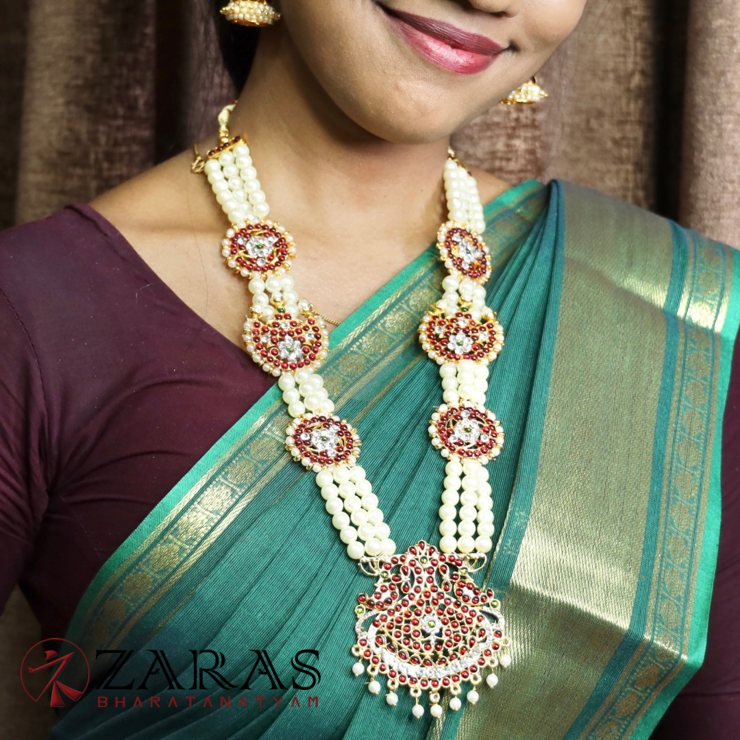 Bharatanatyam Dance Jewellery - Haaram Sun & Moon Design RG Kemp CS image 0