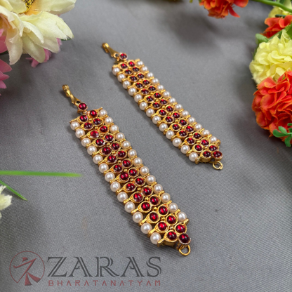 Bharatanatyam Dance Jewellery Maatal - D Round RG Kemp CS Pearls image 1