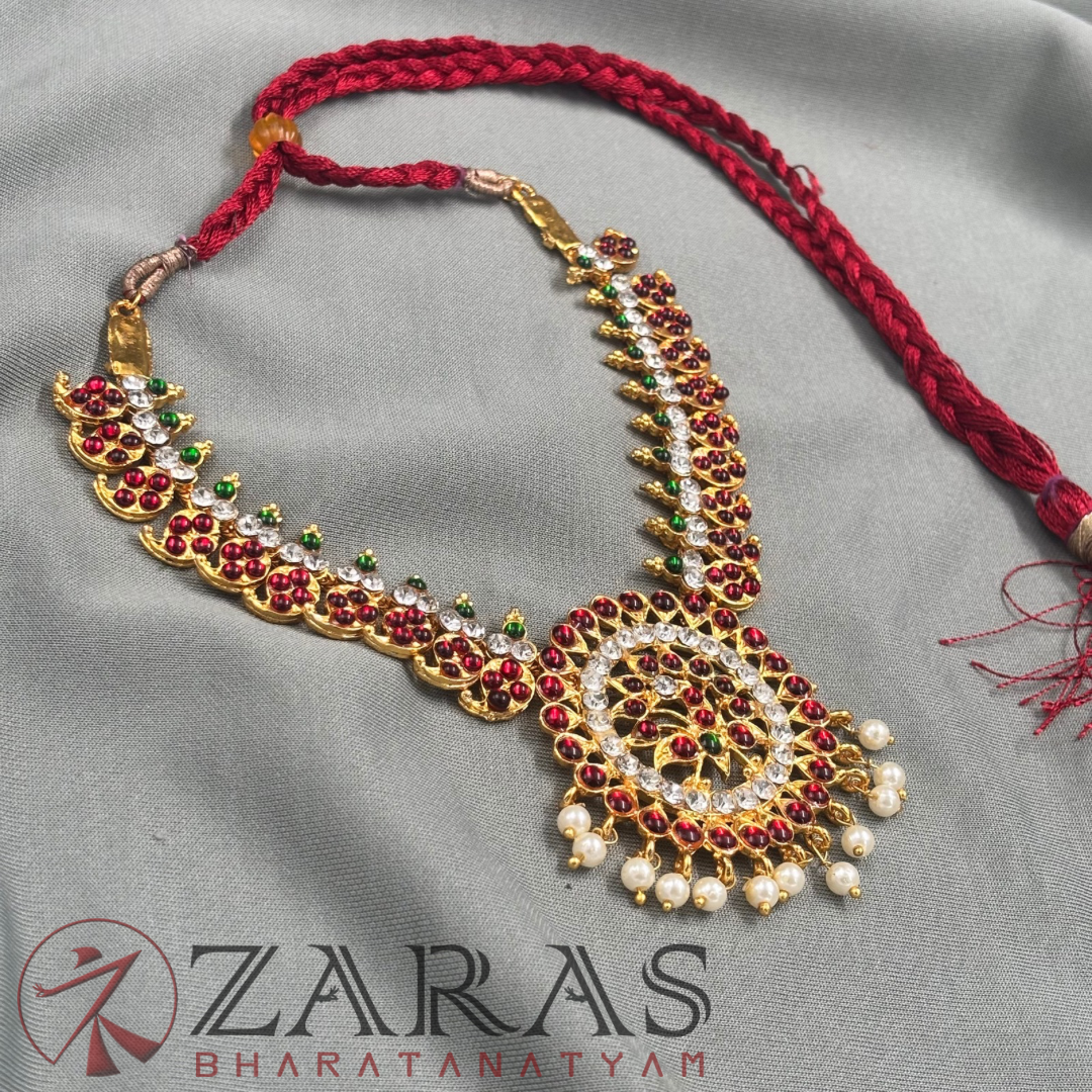 Bharatanatyam Dance Jewellery - Necklace Peacock with Manga Design CS RG Kemp image 3