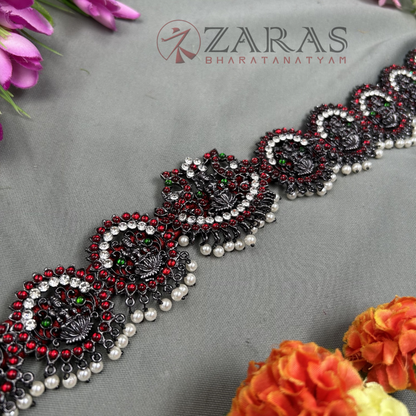 Bharatanatyam Dance Black Jewellery - Lakshmi RG Kemp Hip Belt CS (Ottiyanam) image 2