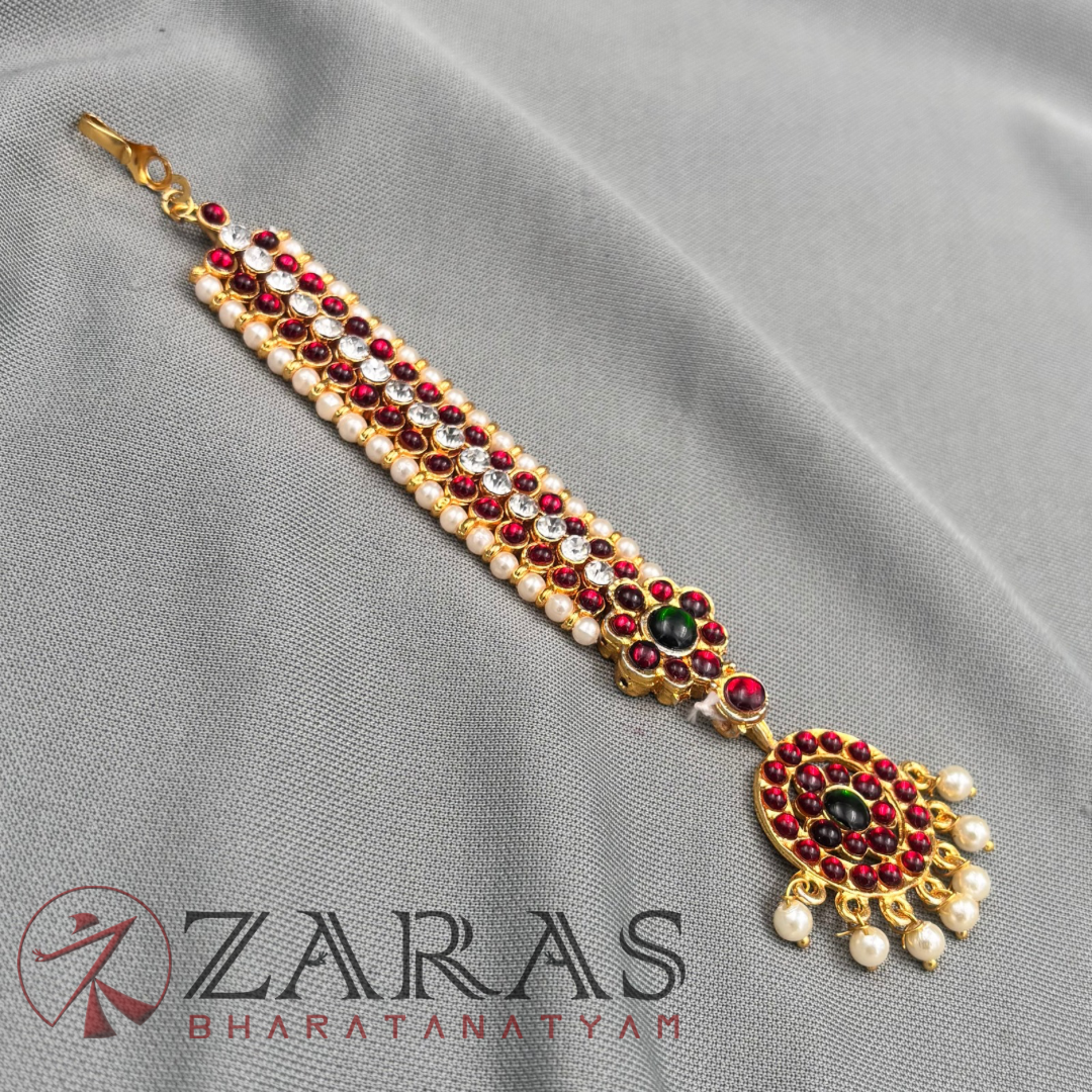 Bharatanatyam Dance Jewellery - Sow Round RGS Kemp Netti Chutti image 3