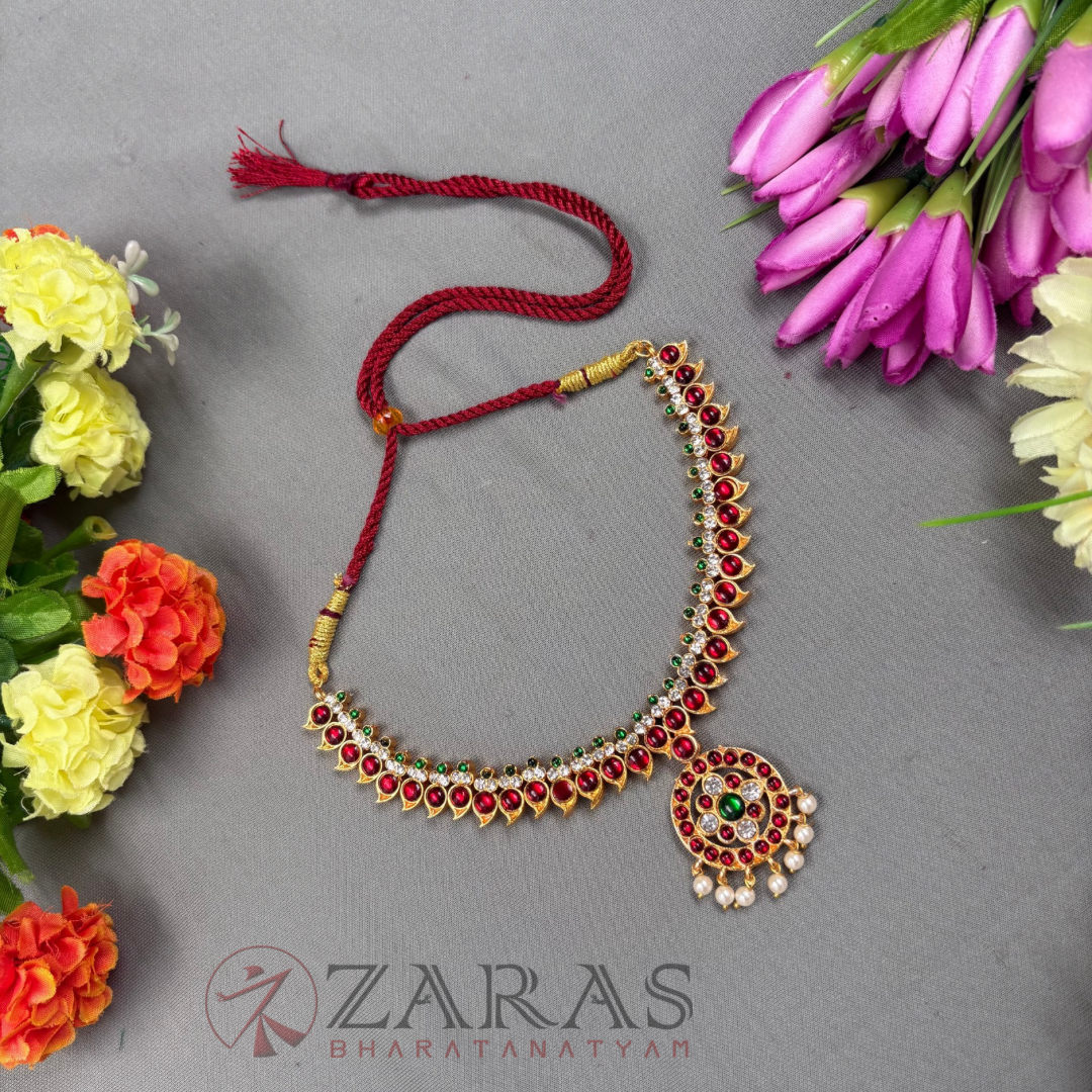 Bharatanatyam Dance Jewellery Necklace - Round Manga RG Kemp CS Beads image 2
