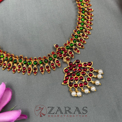 Bharatanatyam Dance Jewellery - Leaf Necklace RG Kemp Beads SH image 0