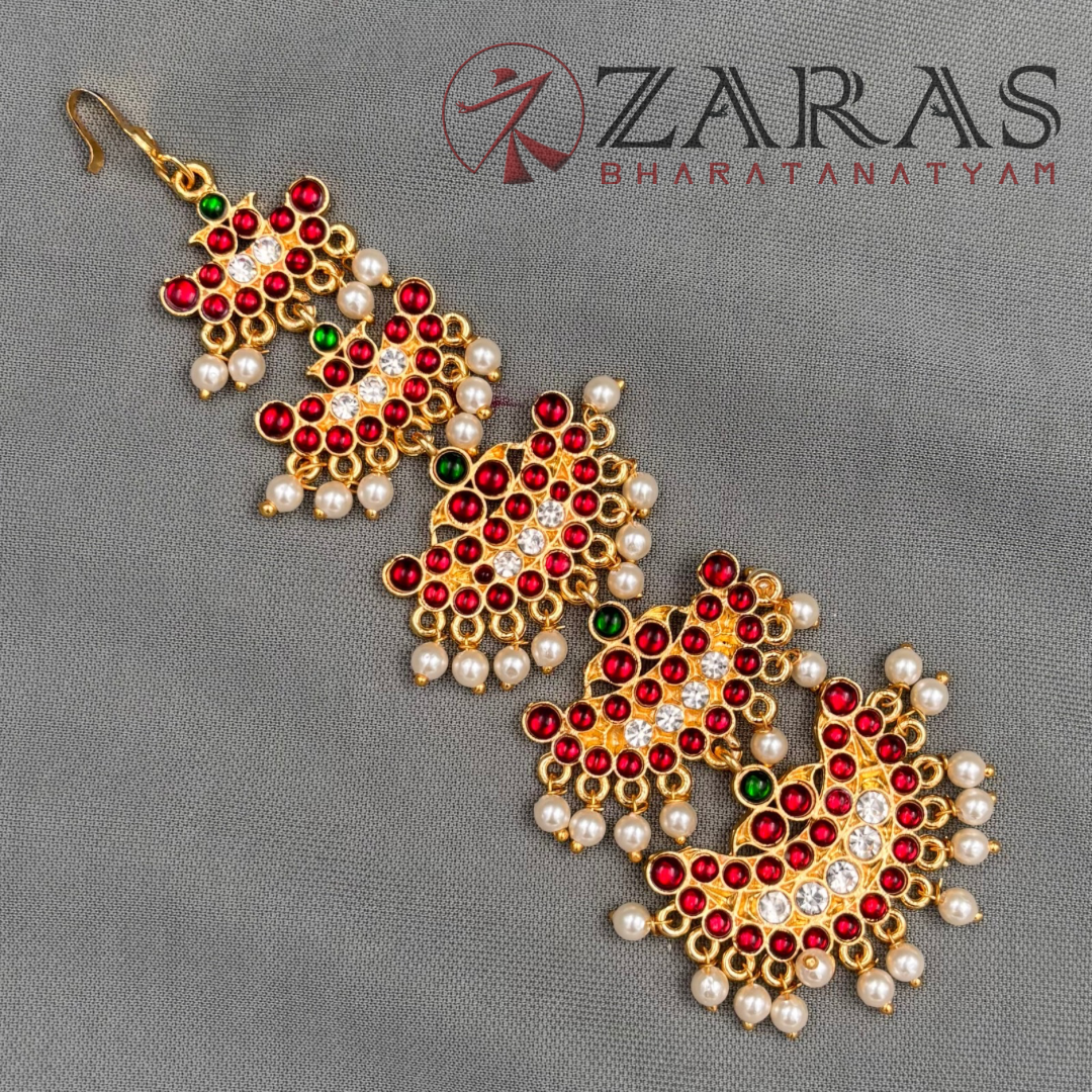 Bharatanatyam Dance Jewellery - 5L Moon Leaf CS Kemp Netti Chutti image 2