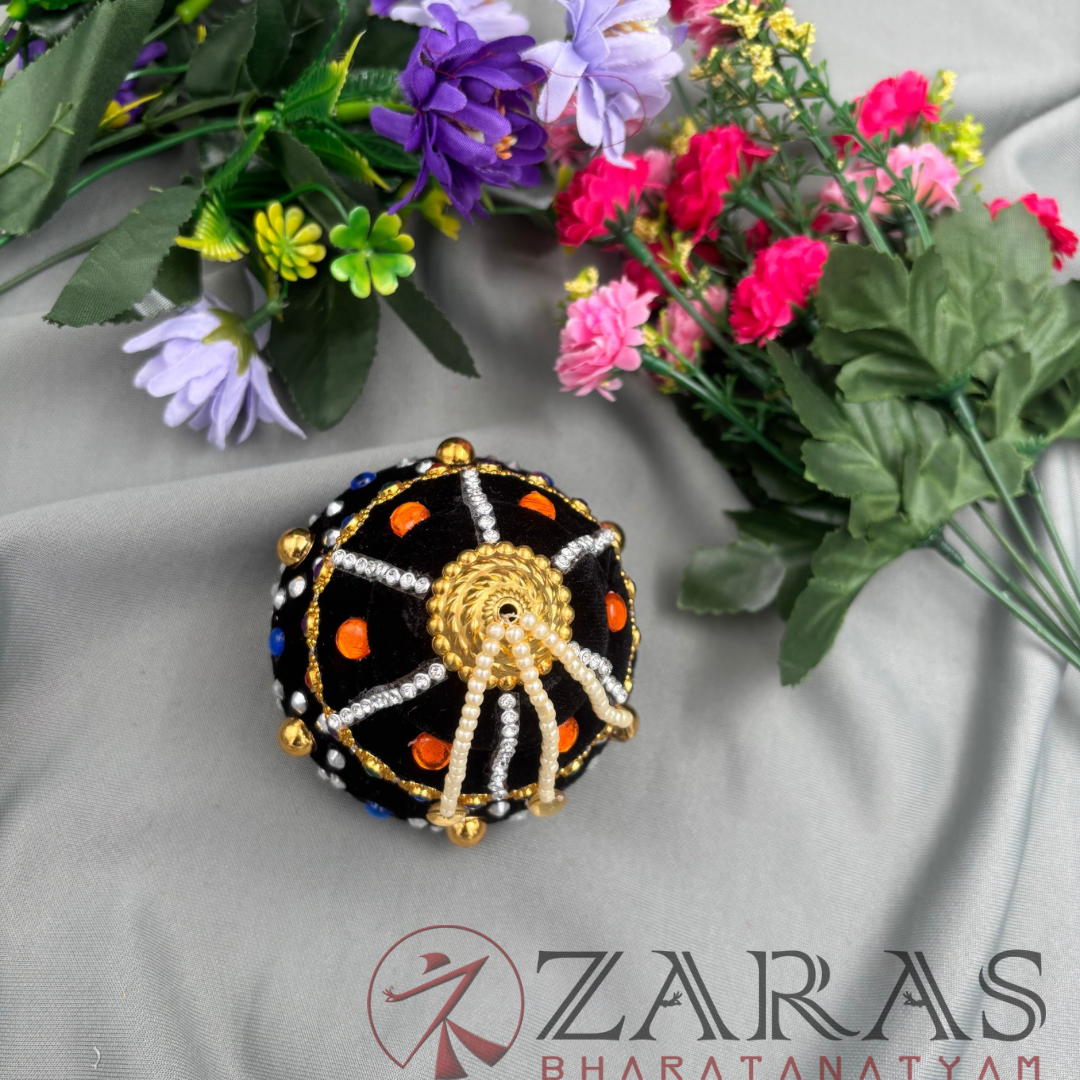 Bharatanatyam Dance Accessories - 3S Aandaal Kondai Stones & Pearls Andavan image 2