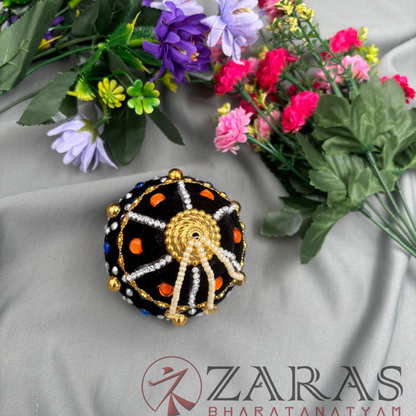 Bharatanatyam Dance Accessories - 3S Aandaal Kondai Stones & Pearls Andavan image 2