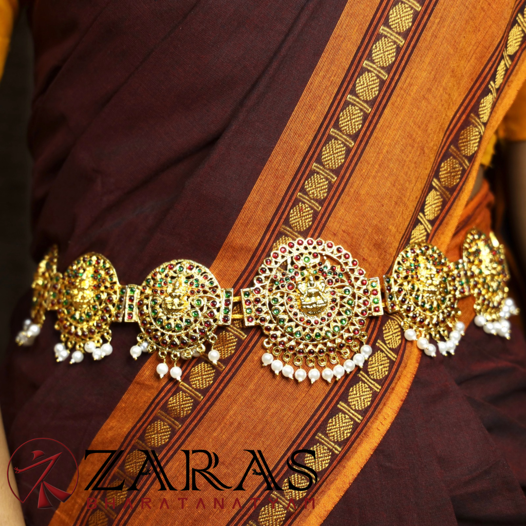 Bharatanatyam Dance Jewellery - Lakshmi Round Hip Belt Kemp RG (Ottiyanam) image 0