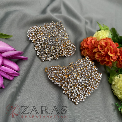 Bharatanatyam Dance Jewellery - Dia white Stone Vangi / Baaju Bandh image 0