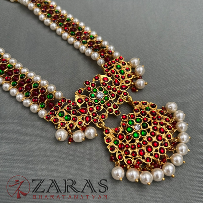 Bharatanatyam Dance Jewellery - Haaram Sow RG Pe Kemp Pendant image 3