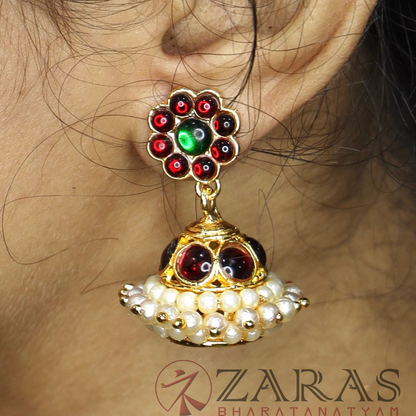 Bharatanatyam Dance Jewellery - 1L Jimiki with Kammal RG Kemp (Small) image 0