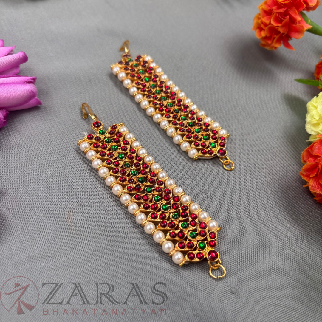 Bharatanatyam Dance Jewellery Maatal - B Leaf RG Kemp CS Pearls image 1