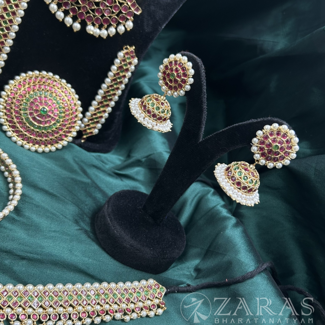 Bharatanatyam Dance Premium Jewellery Full Set - Round V RG Kemp image 4