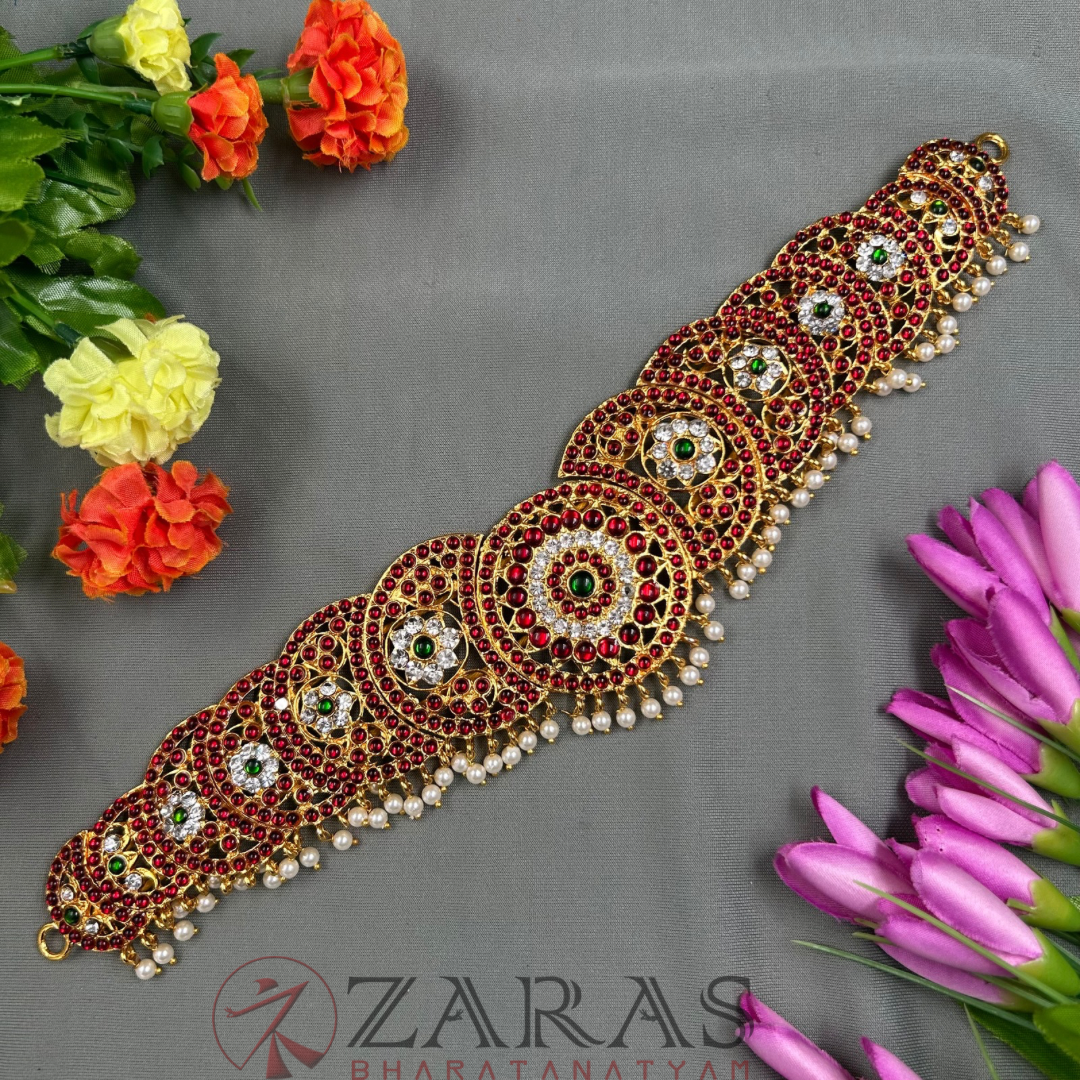 Bharatanatyam Dance Jewellery - Round Moon Hip Belt RG Kemp CS (Ottiyanam) image 0