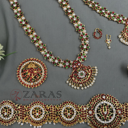 Bharatanatyam Dance Jewellery - Flower Full Set RG Kemp image 3