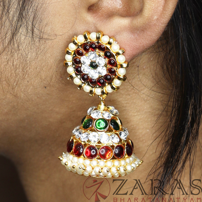 Bharatanatyam Dance Jewellery - 4L RG Kemp CS Jimiki with Kammal image 0