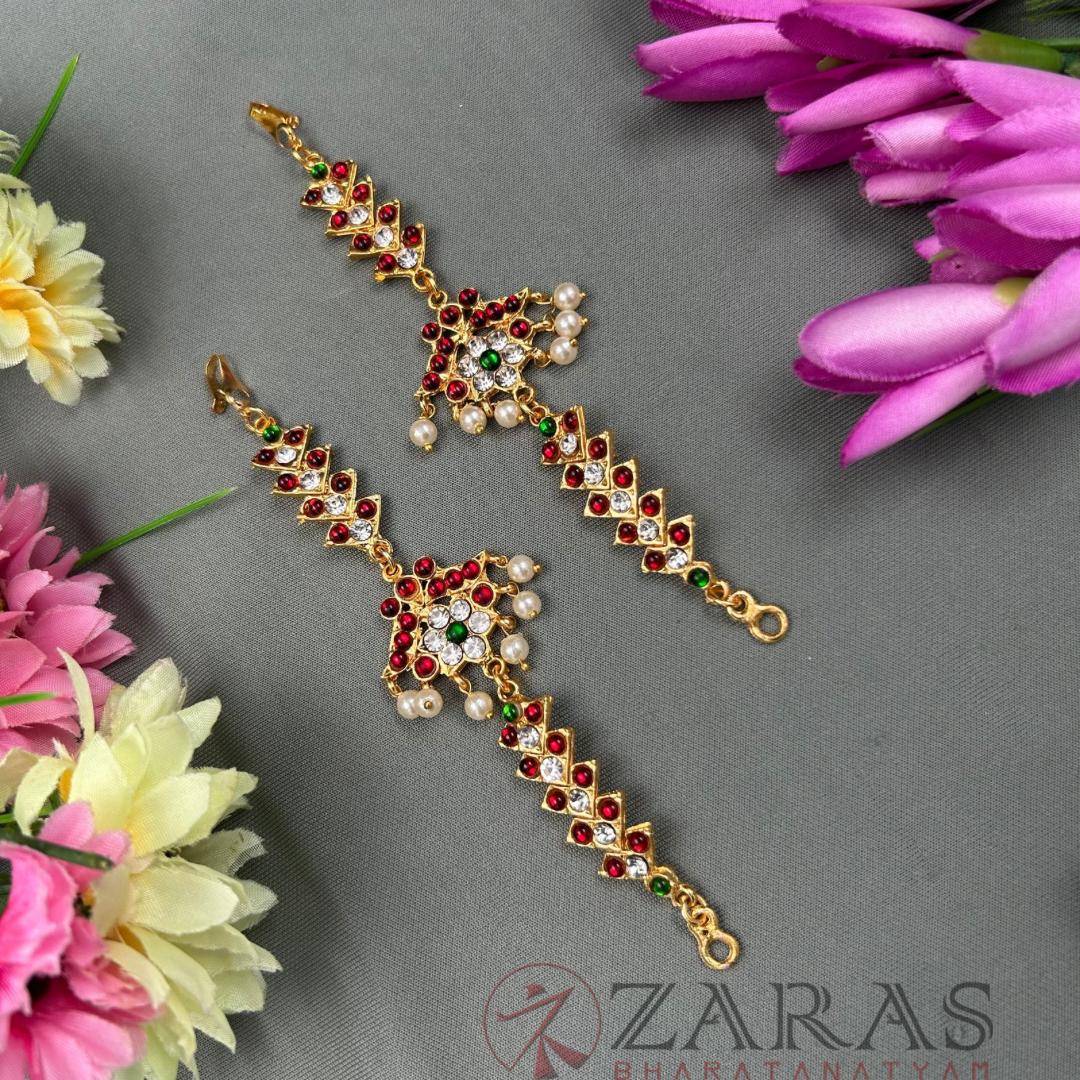 Bharatanatyam Dance Jewellery Maatal - V Leaf RG Kemp CS image 0