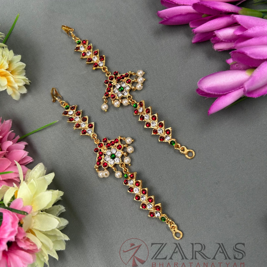 Bharatanatyam Dance Jewellery Maatal - V Leaf RG Kemp CS image 0