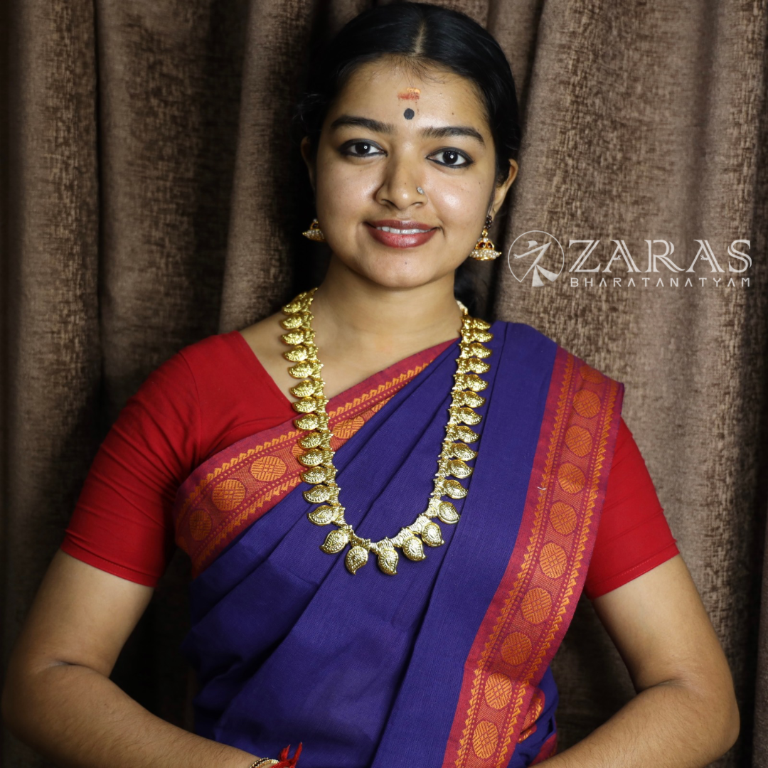 Bharatanatyam Dance Jewellery - Manga Full Gold Haaram / Long Chain image 1