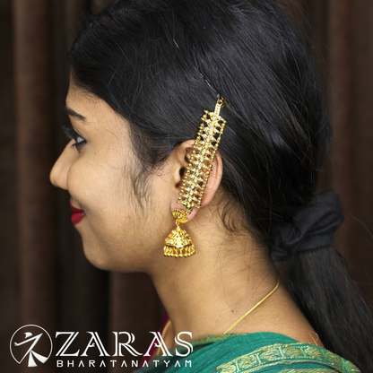 Bharatanatyam Dance Jewellery - Maatal V Full Gold Sara image 1