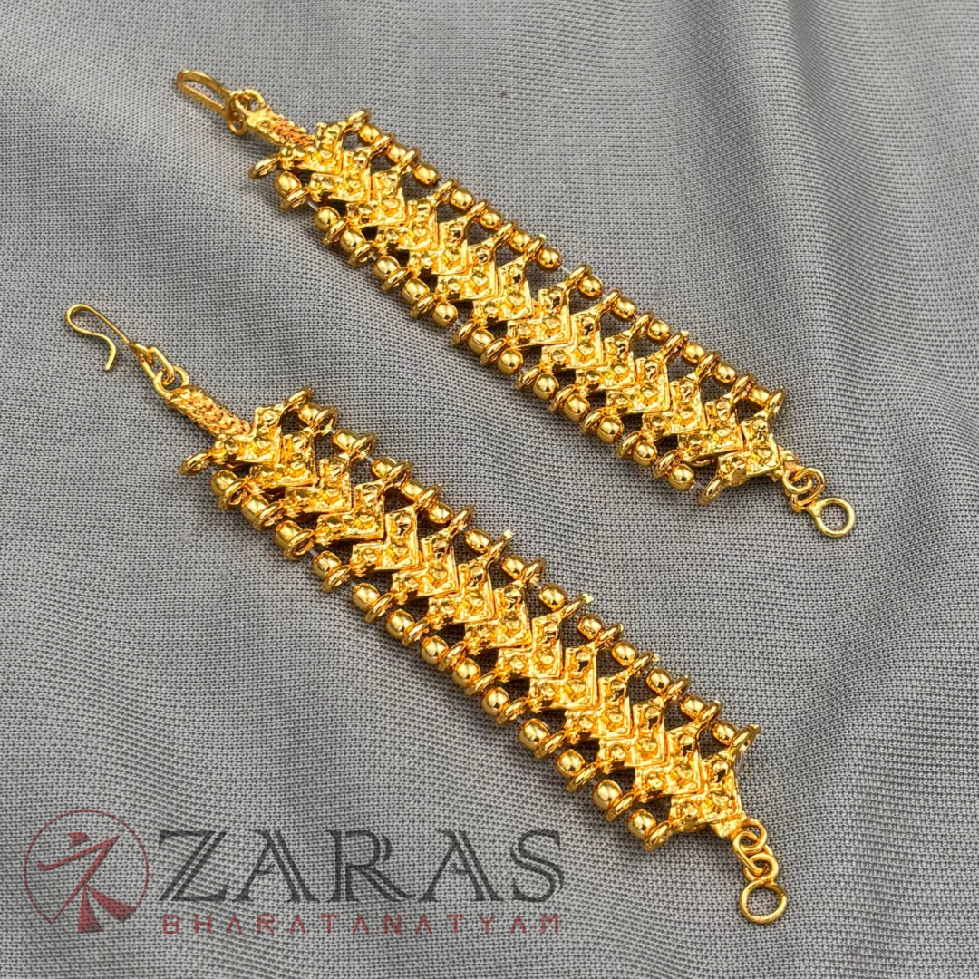Bharatanatyam Dance Jewellery - Maatal V Full Gold Sara image 3