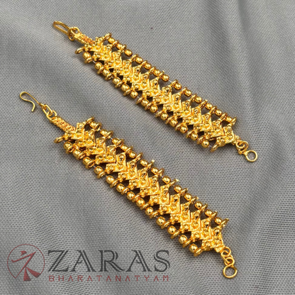 Bharatanatyam Dance Jewellery - Maatal V Full Gold Sara image 3