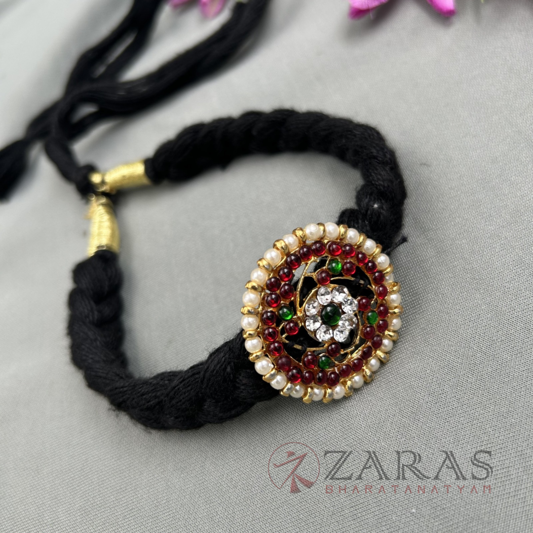 Bharatanatyam Dance Jewellery Necklace - Sun RG Kemp Black Thread Type image 0