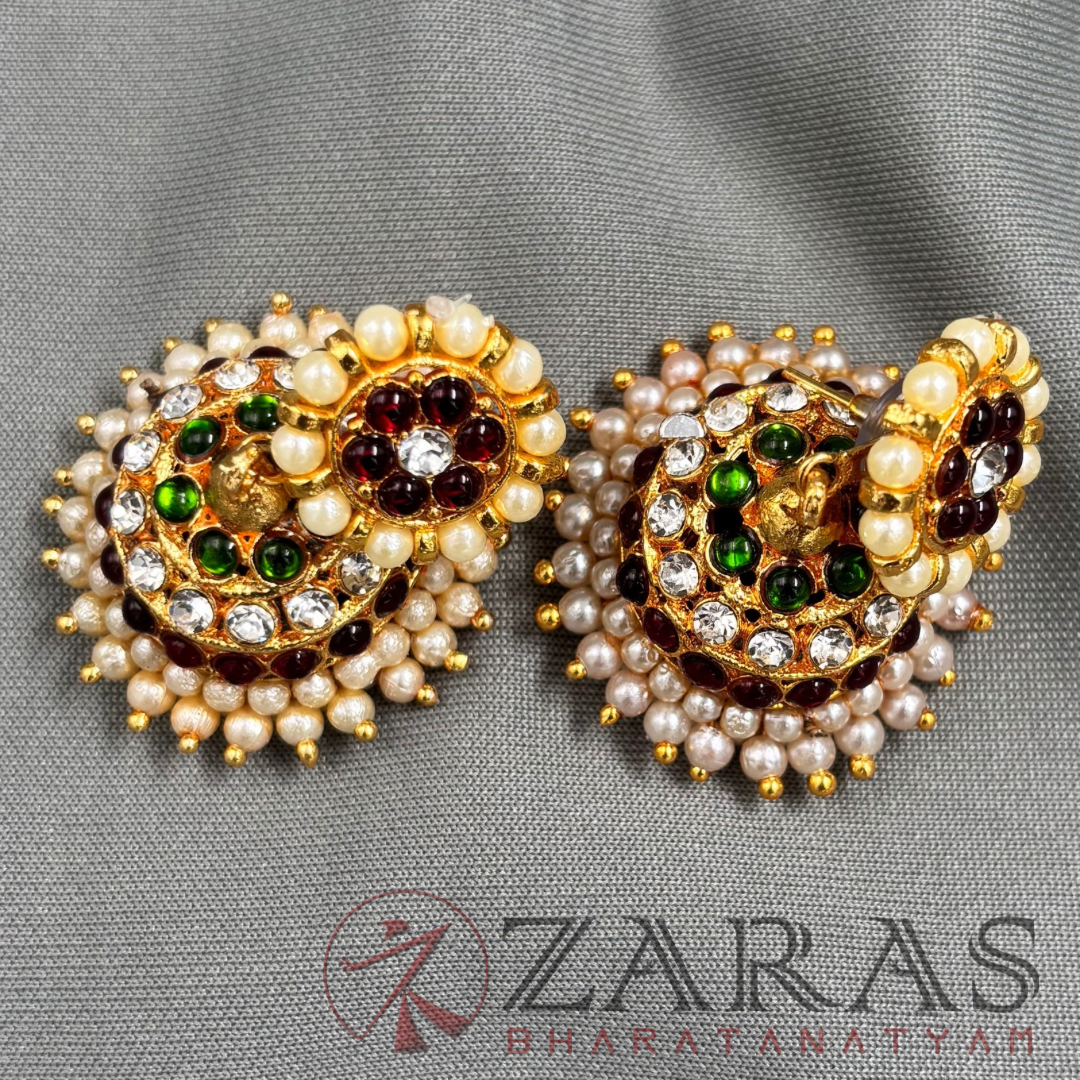 Bharatanatyam Dance Jewellery - Jimiki with Kammal 3L Kemp RG CS (Med) image 3