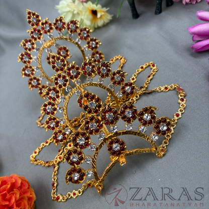 Bharatanatyam Dance Jewellery - Step Manga Head Crown RG Kemp image 0