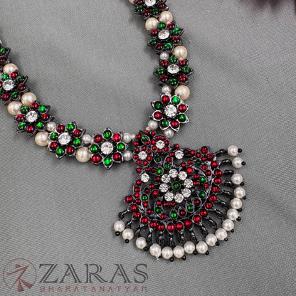 Bharatanatyam Dance Jewellery Black - Flower RG Kemp CS Beads image 2