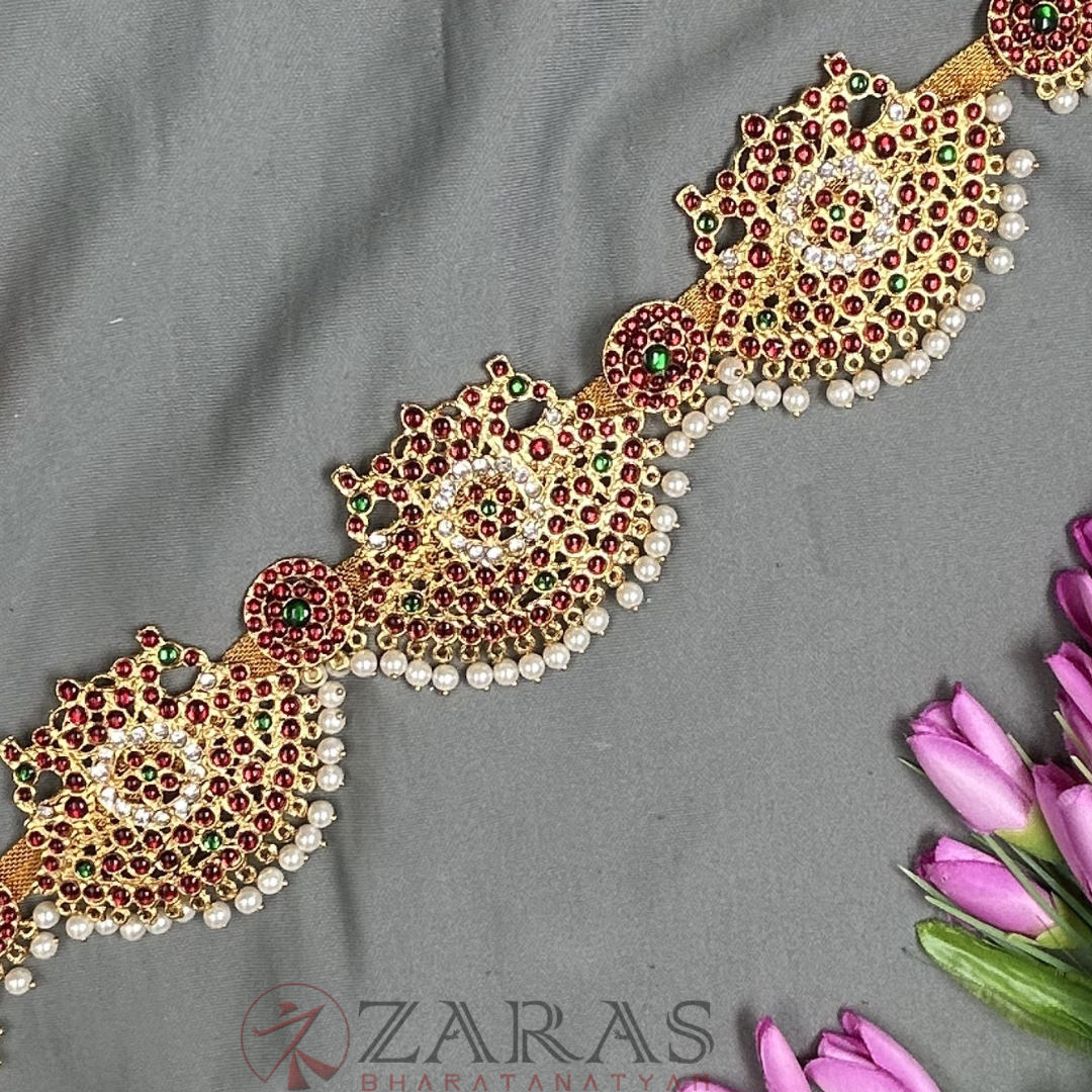 Bharatanatyam Dance Jewellery - Padak RG Kemp CS Hip Belt (Ottiyanam) image 1