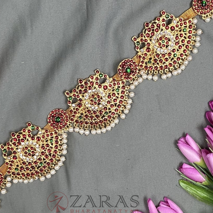 Bharatanatyam Dance Jewellery - Padak RG Kemp CS Hip Belt (Ottiyanam) image 1
