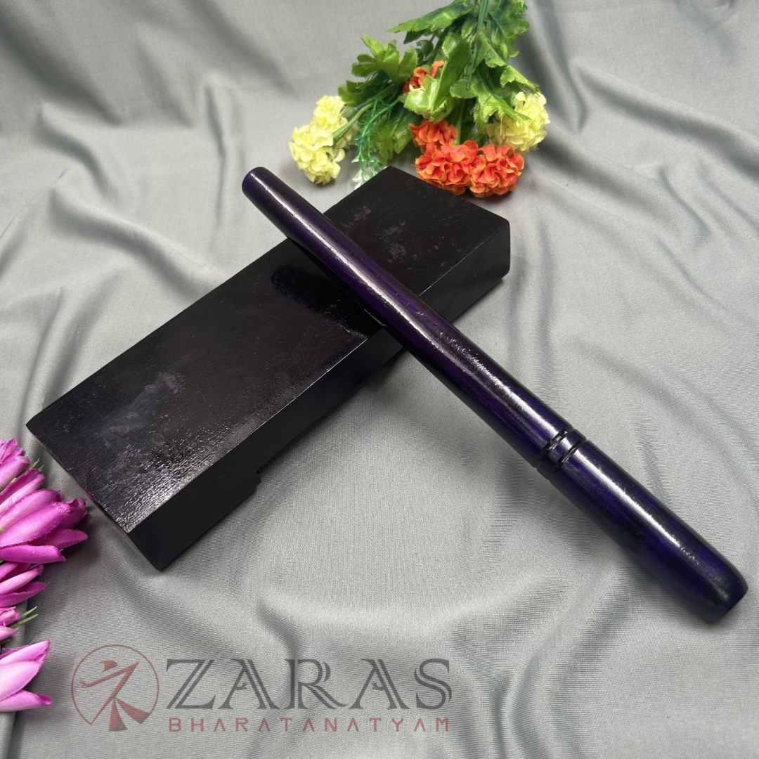 Bharatanatyam Dance Instruments - Thattu Manai Set / Thattu Kali POLISHED Deep Violet image 0